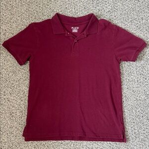 Children’s place maroon collar shirt. Boys size XL 14